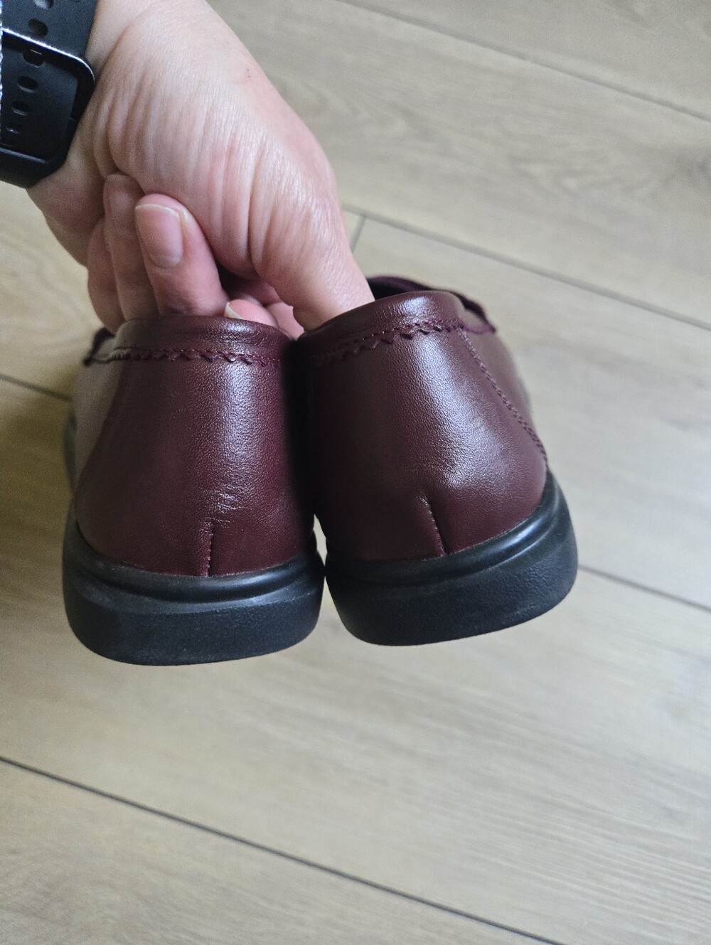 NWOT L'Intervalle Burgundy Leather Penny Loafers Size EU 38 - Picture 5 of 8